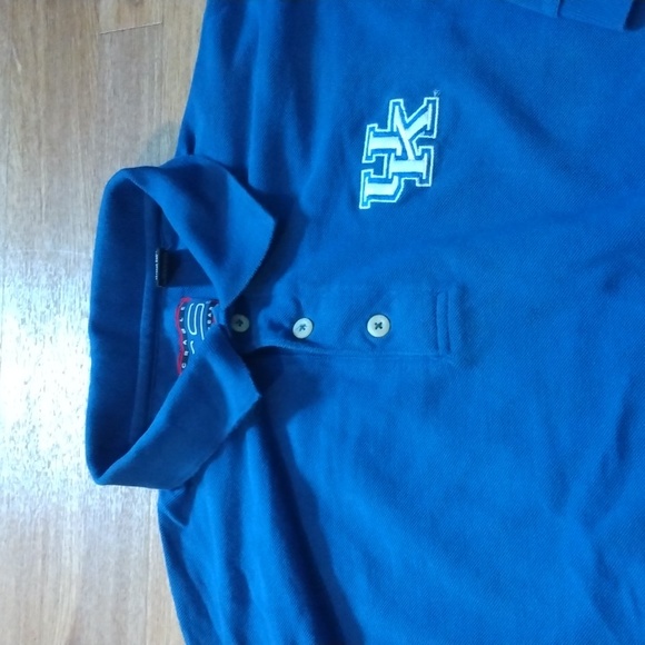 Cable Sports UK University of Kentucky Mens Polo Extra Large Shirt Blue Pullover - Picture 2 of 11